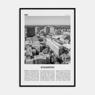 Evanston Travel B&W Poster