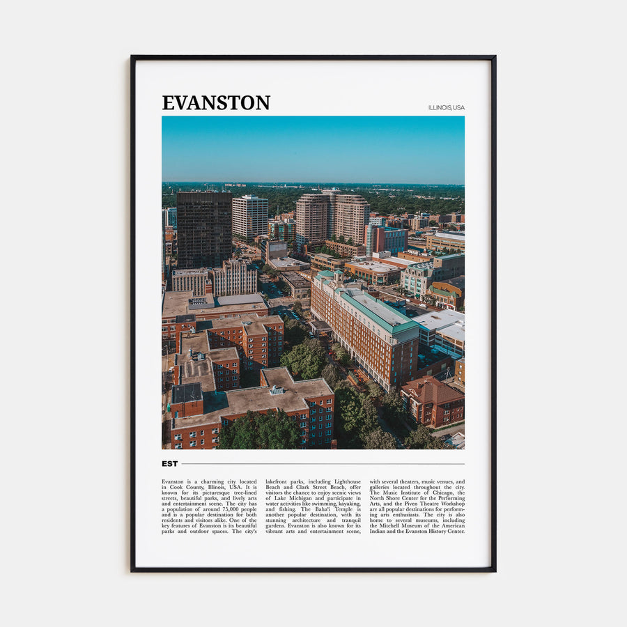 Evanston Travel Color Poster