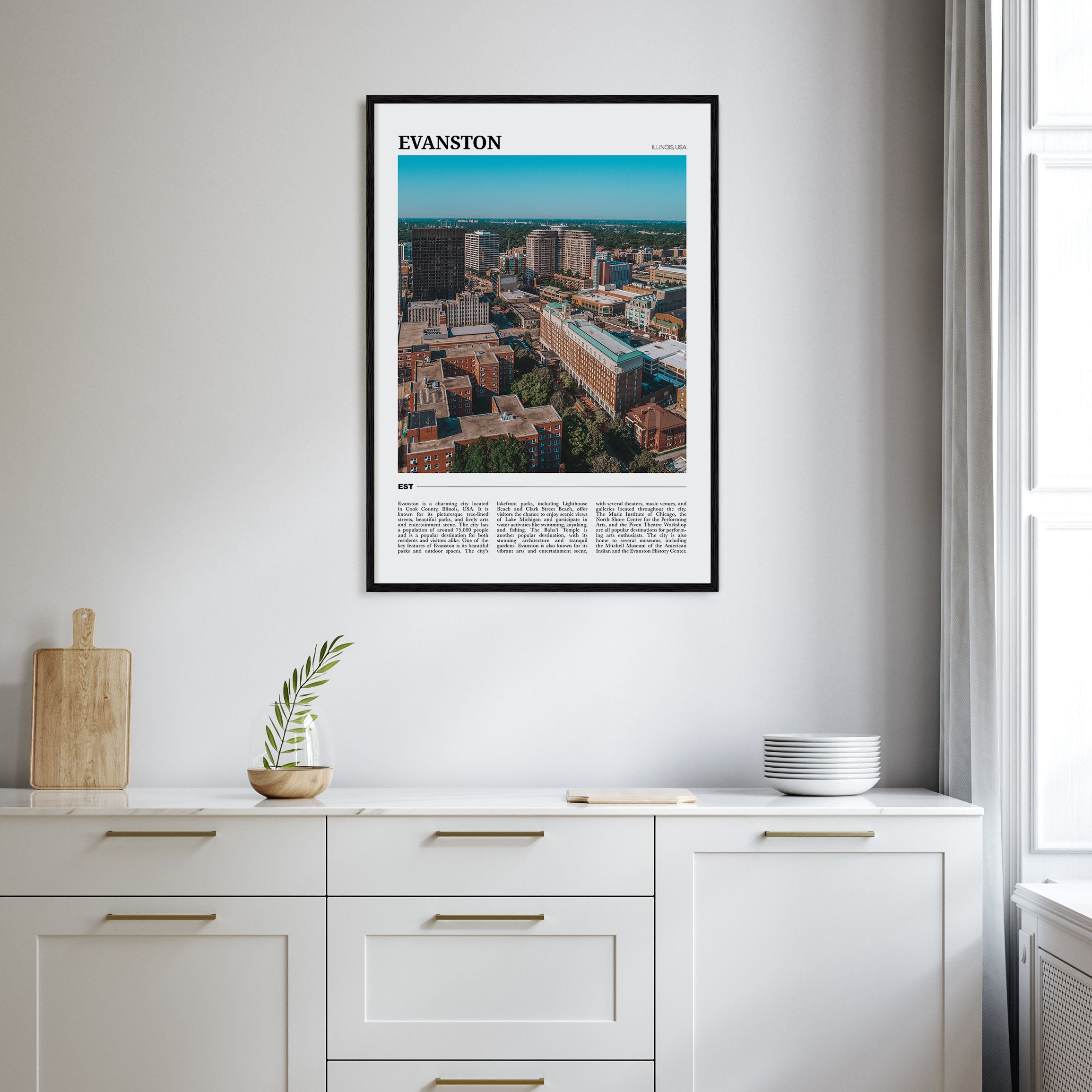 Evanston Travel Color Poster