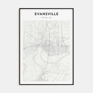 Evansville Map Portrait Poster