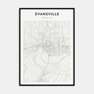 Evansville Map Portrait Poster