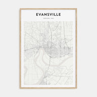 Evansville Map Portrait Poster
