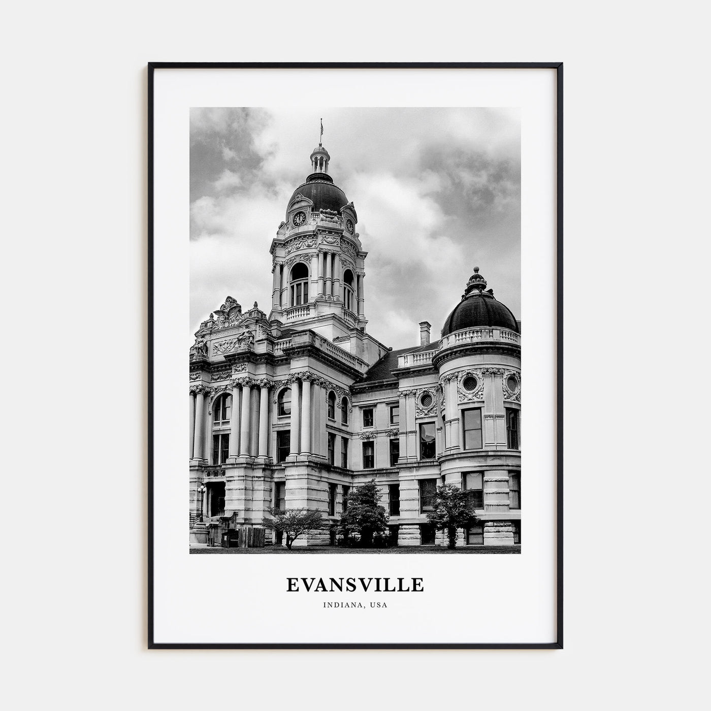 Evansville Portrait B&W Poster