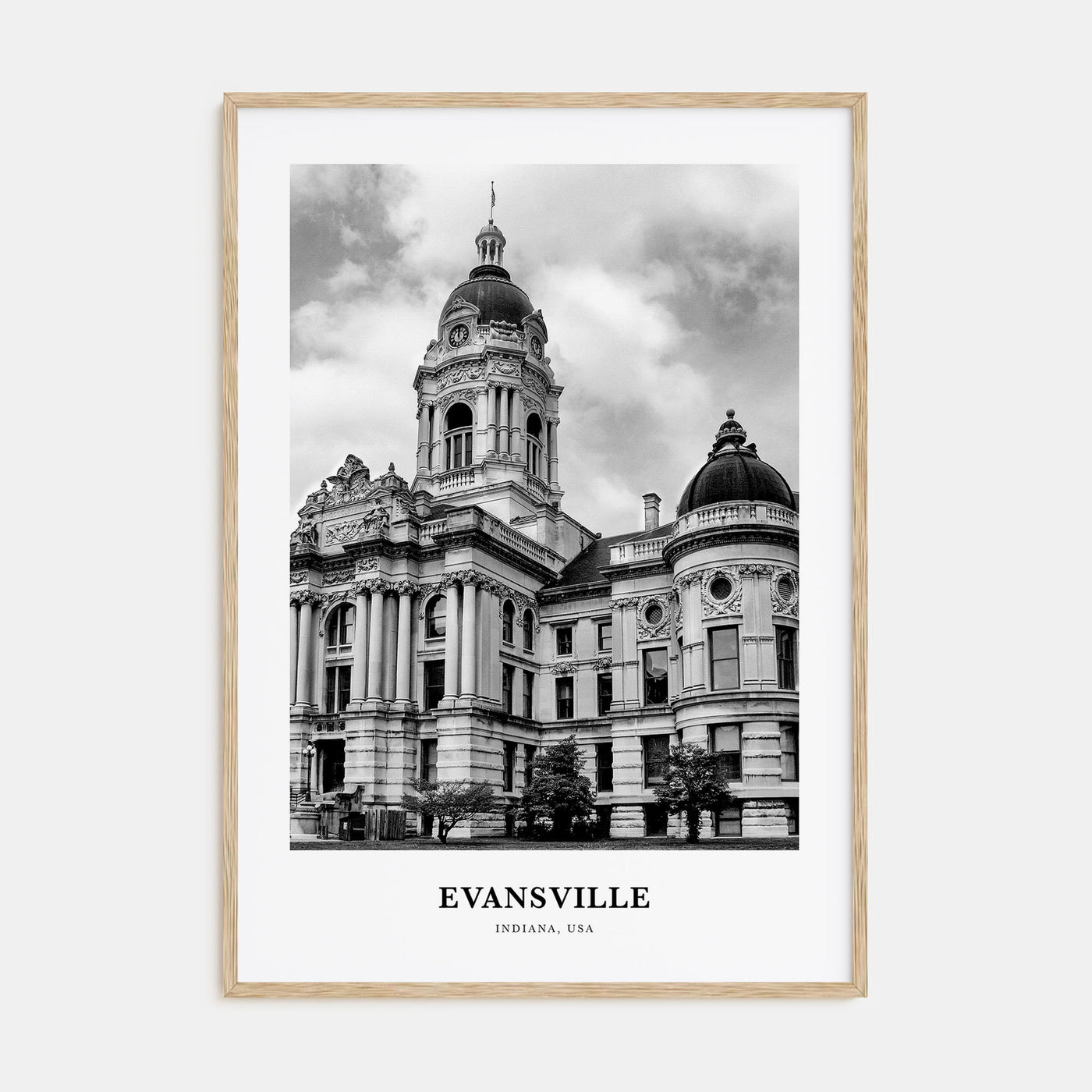 Evansville Portrait B&W Poster