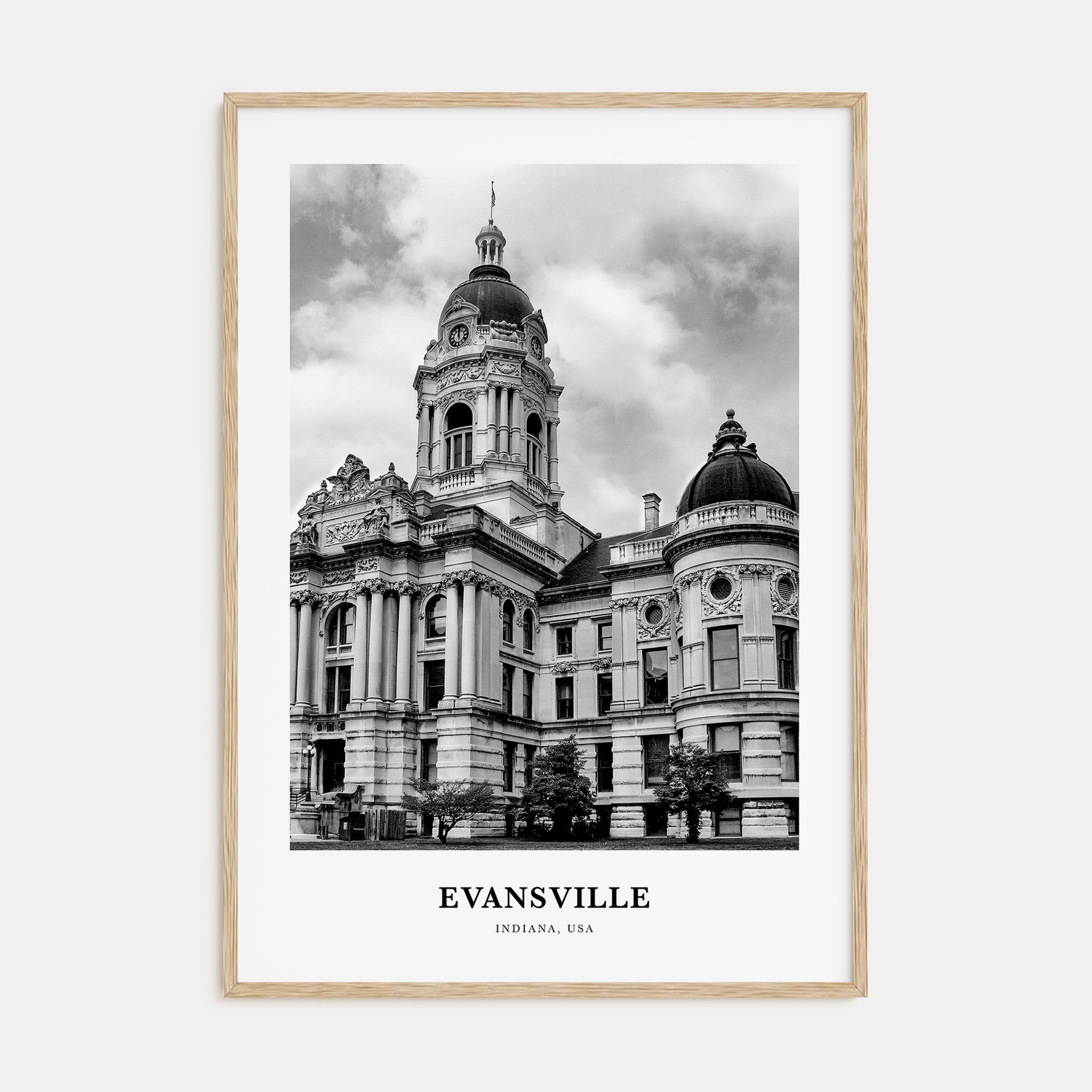 Evansville Portrait B&W Poster