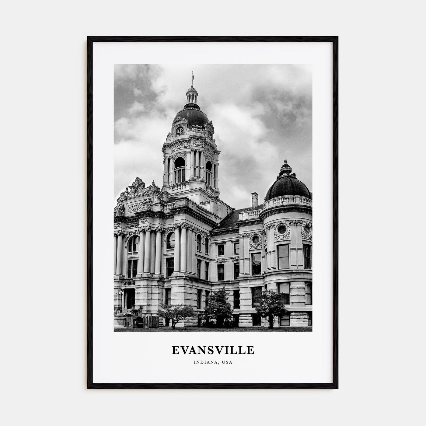 Evansville Portrait B&W Poster