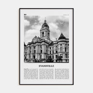 Evansville Travel B&W Poster