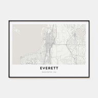 Everett Map Landscape Poster