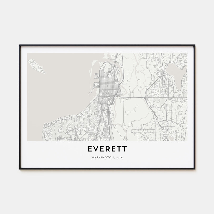 Everett Map Landscape Poster
