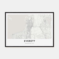 Everett Map Landscape Poster