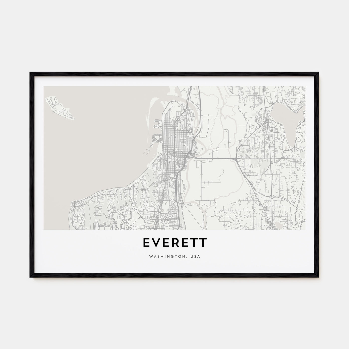 Everett Map Landscape Poster