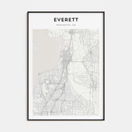 Everett Map Portrait Poster