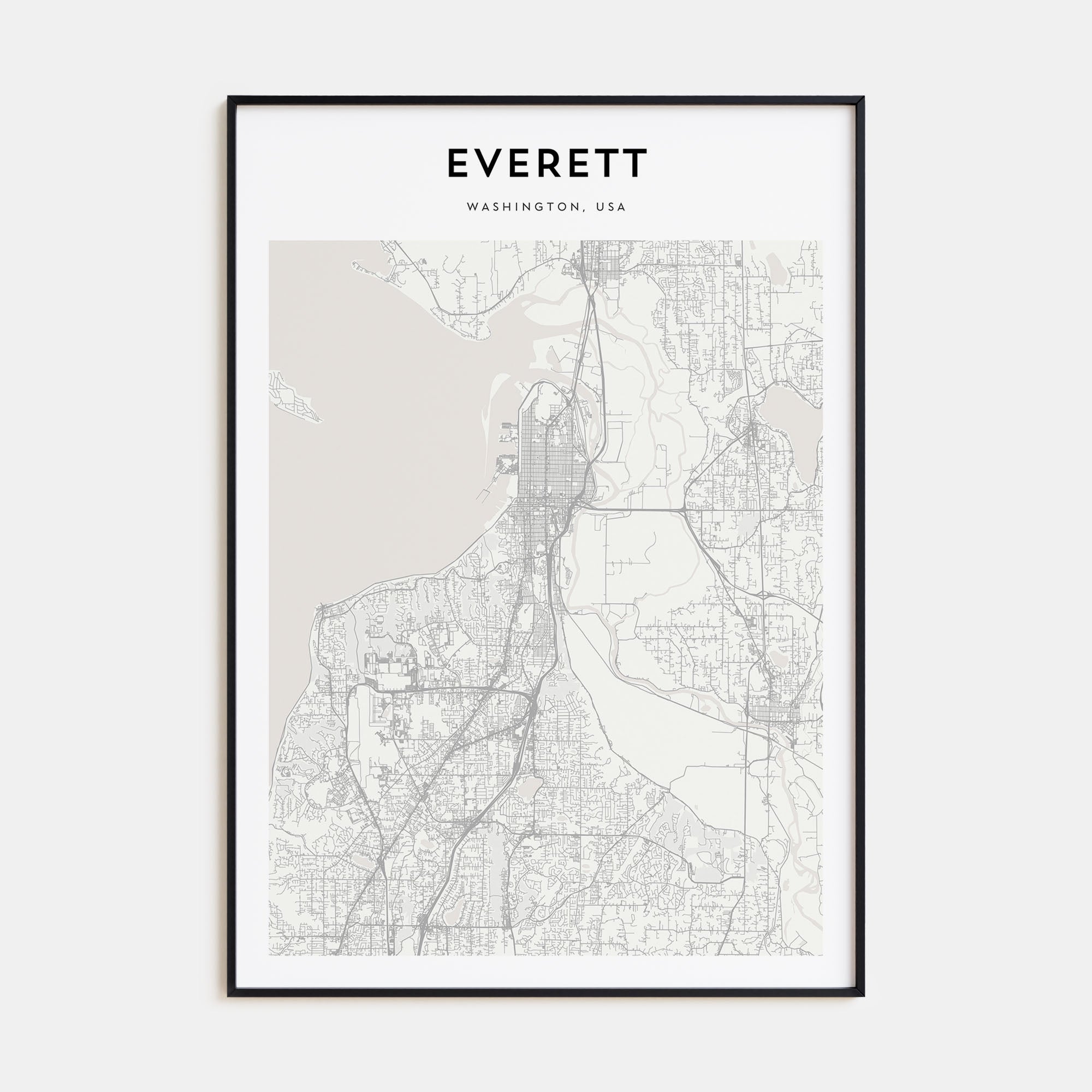 Everett Map Portrait Poster
