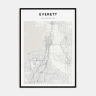 Everett Map Portrait Poster