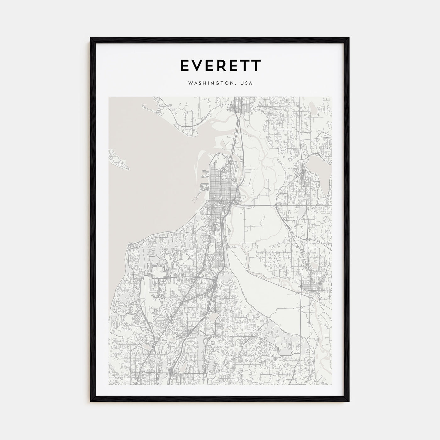 Everett Map Portrait Poster