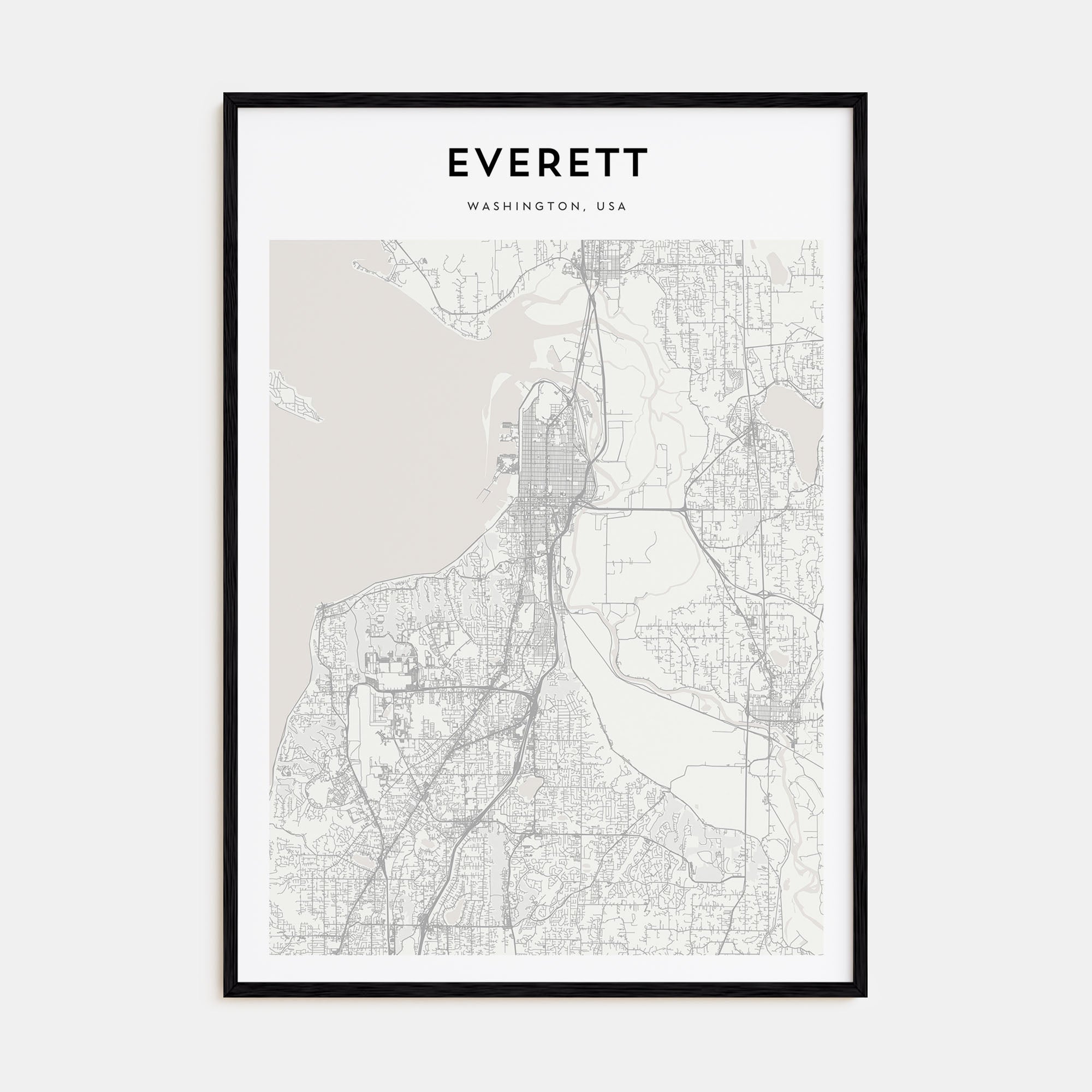 Everett Map Portrait Poster