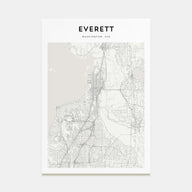Everett Map Portrait Poster