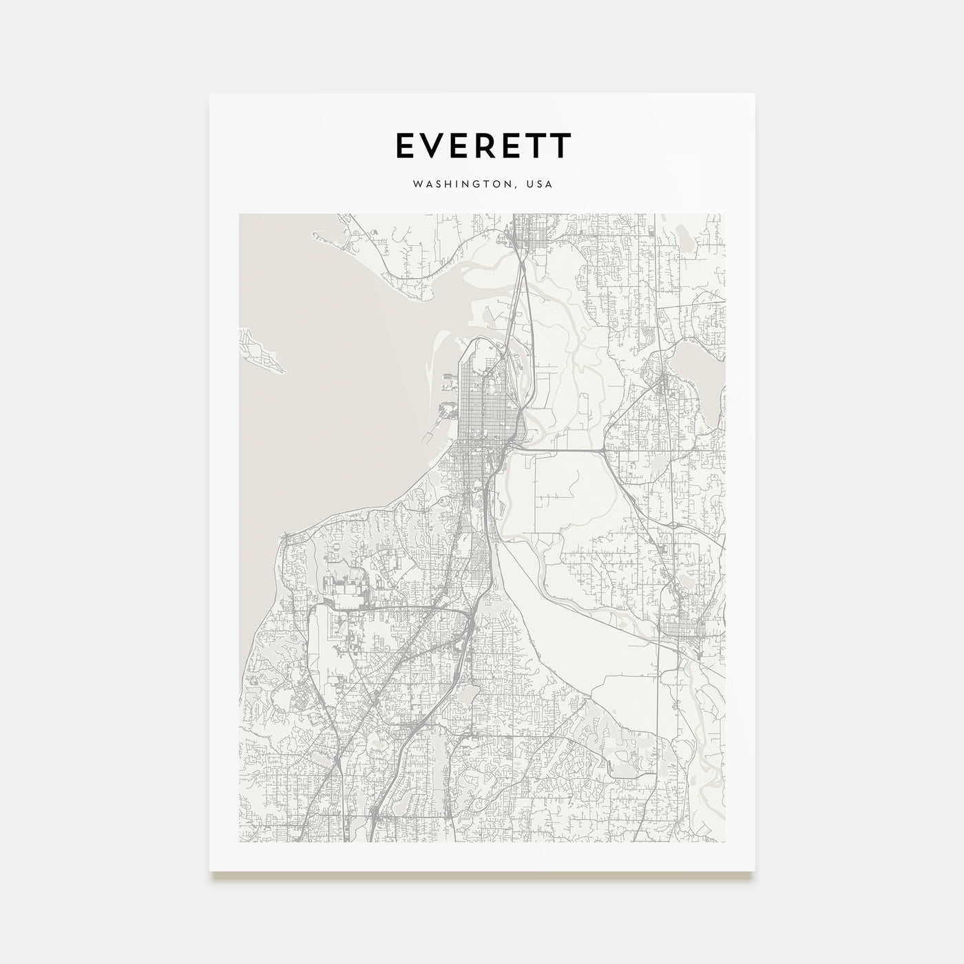 Everett Map Portrait Poster