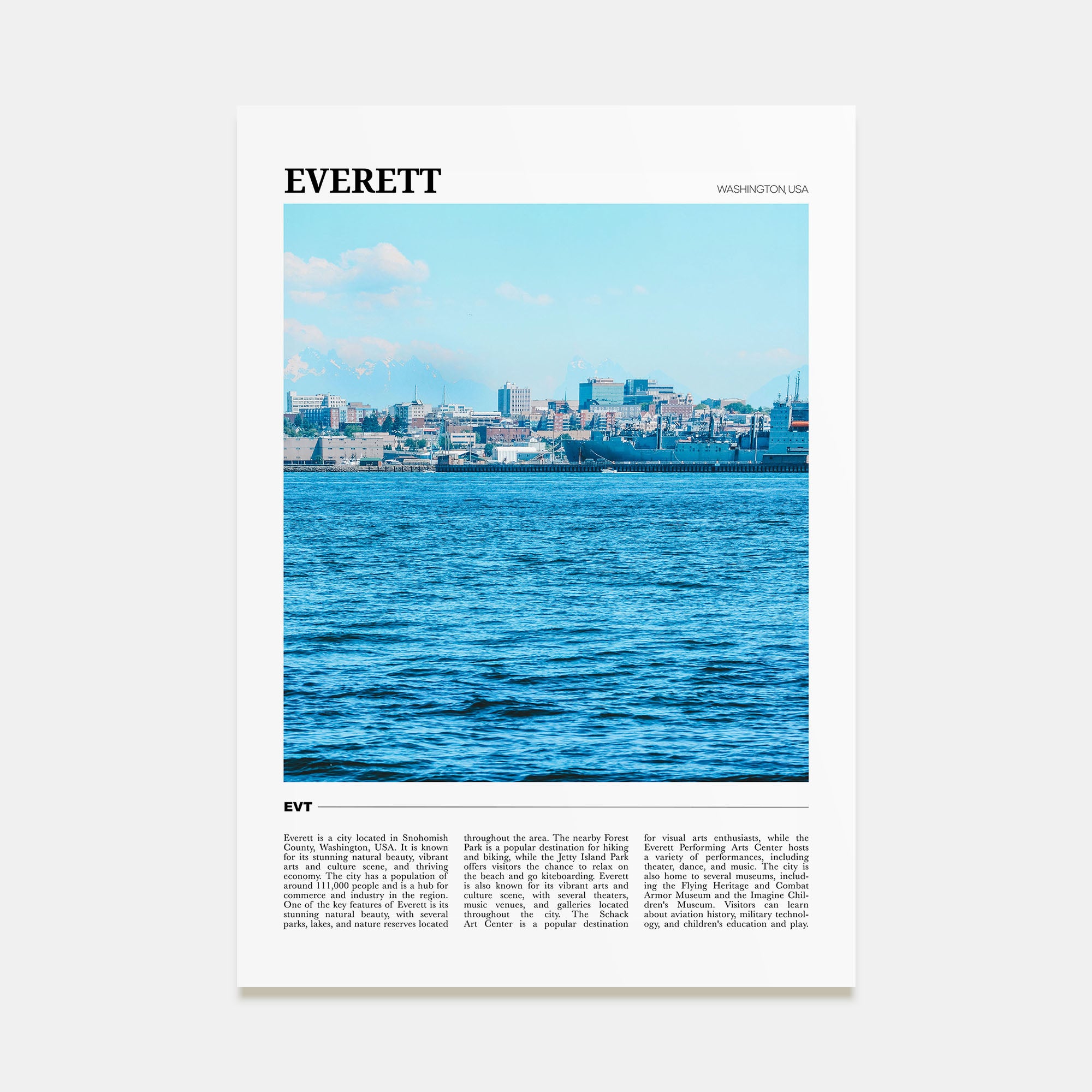 Everett Travel Color Poster