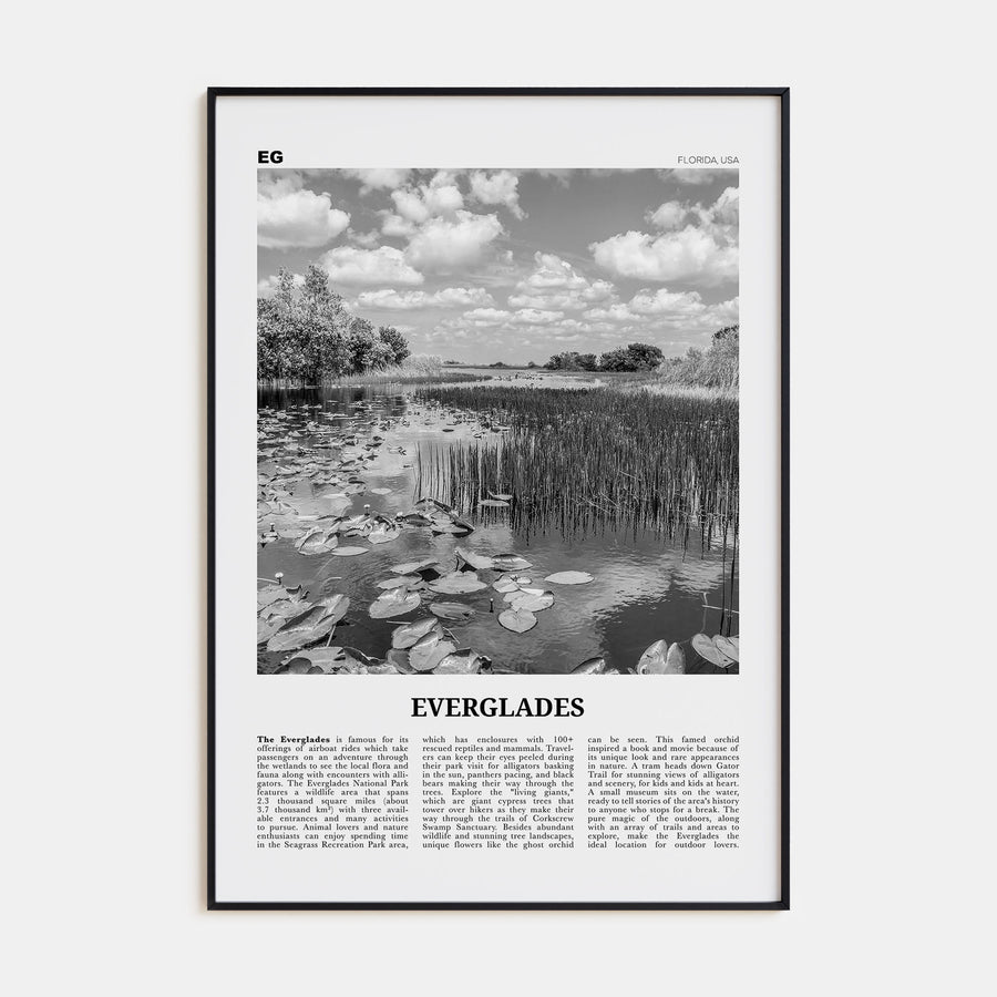 Everglades National Park Travel B&W Poster