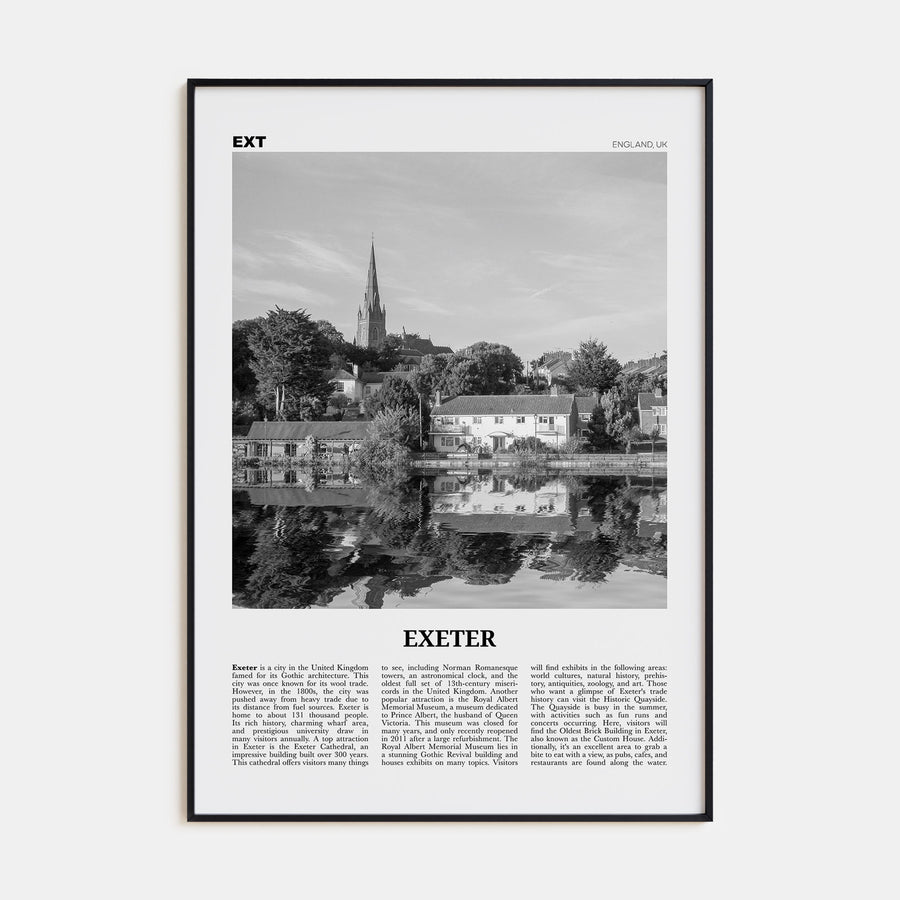 Exeter Travel B&W Poster