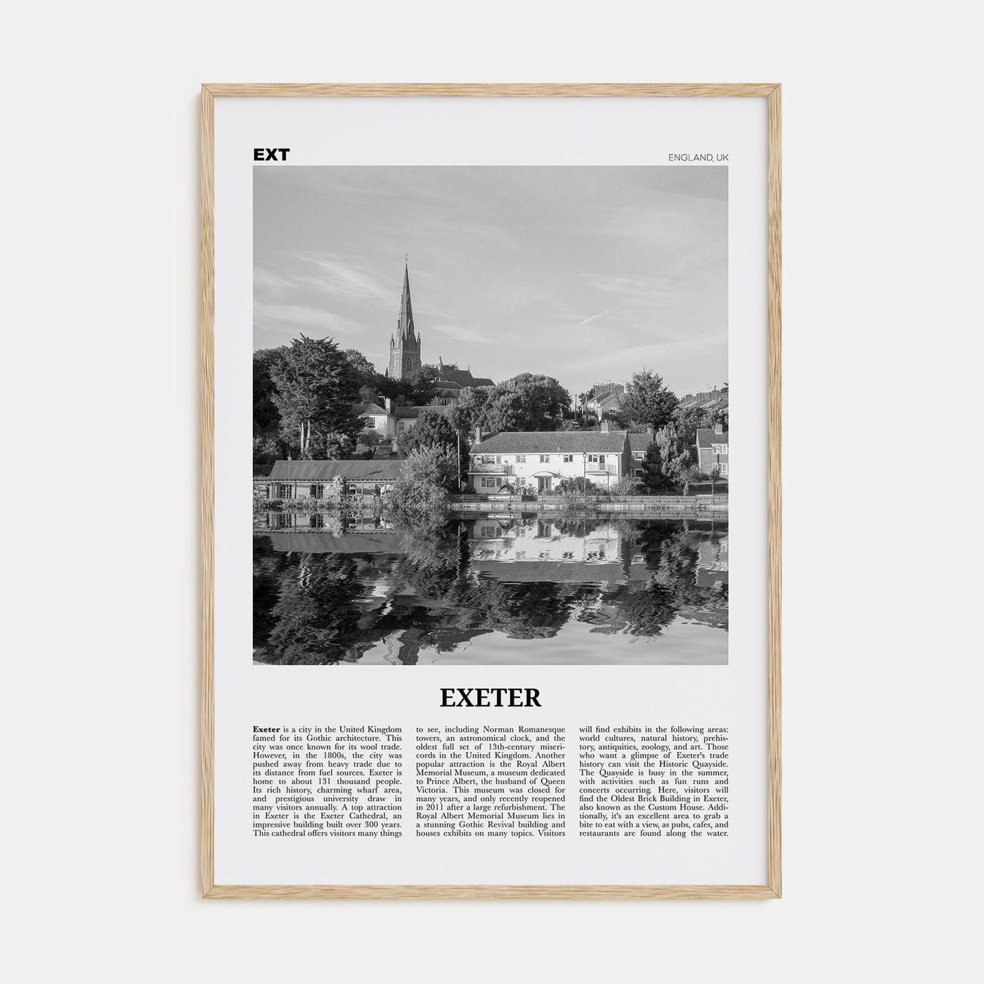 Exeter Travel B&W Poster