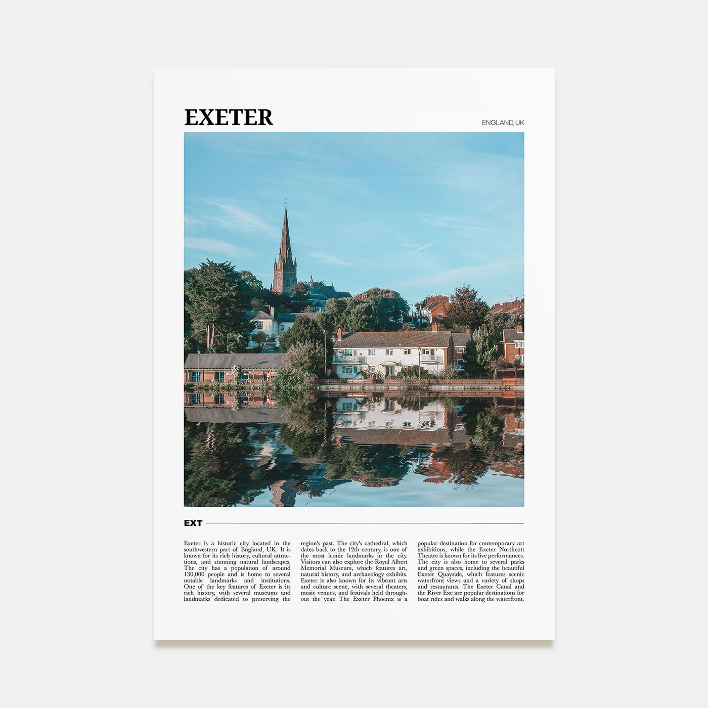 Exeter Travel Color Poster