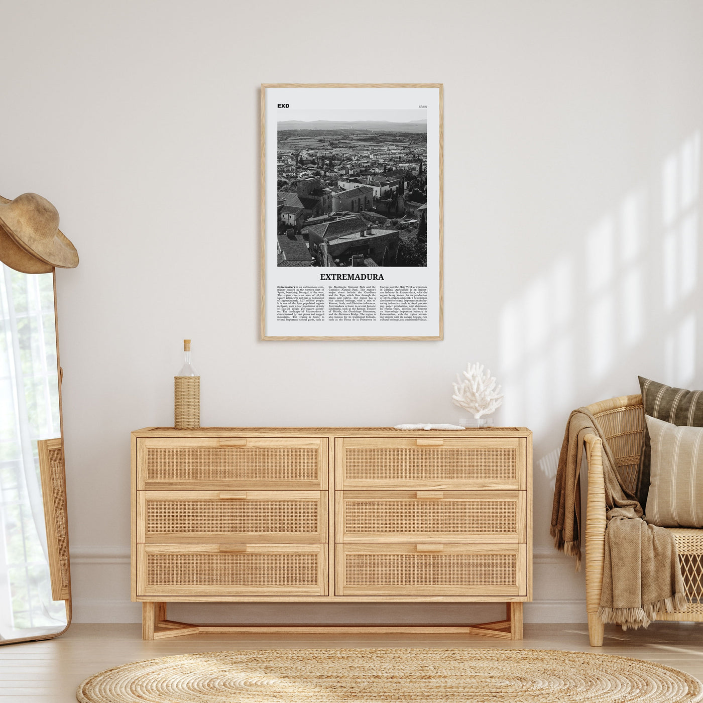 Extremadura Travel B&W Poster