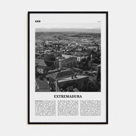 Extremadura Travel B&W Poster