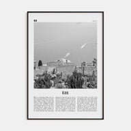 Èze Travel B&W Poster