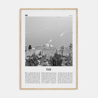 Èze Travel B&W Poster