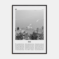 Èze Travel B&W Poster