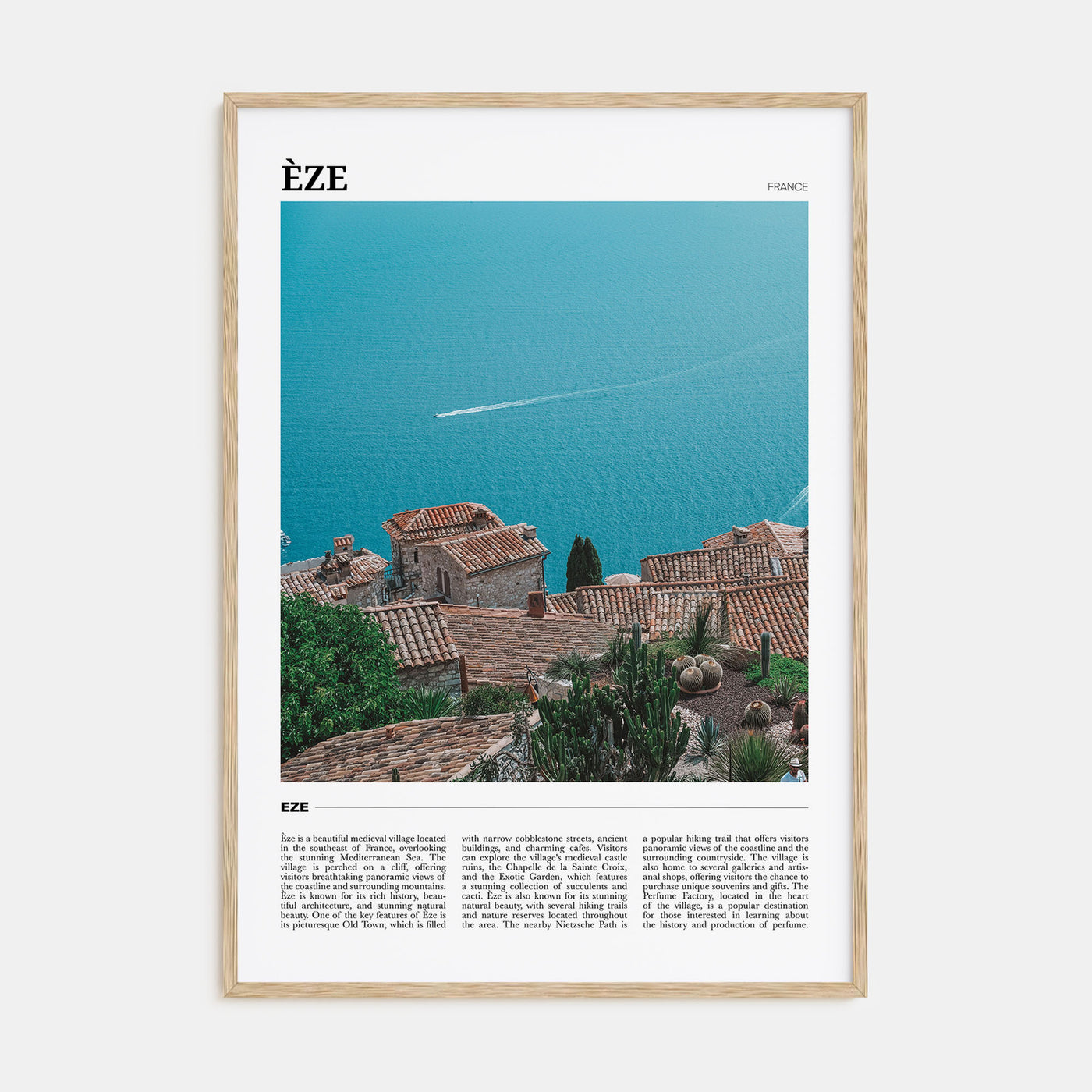 Èze Travel Color Poster