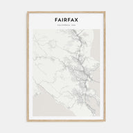 Fairfax, California Map Portrait Poster