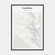 Fairfax, California Map Portrait Poster