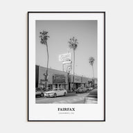Fairfax, California Portrait B&W Poster