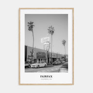 Fairfax, California Portrait B&W Poster