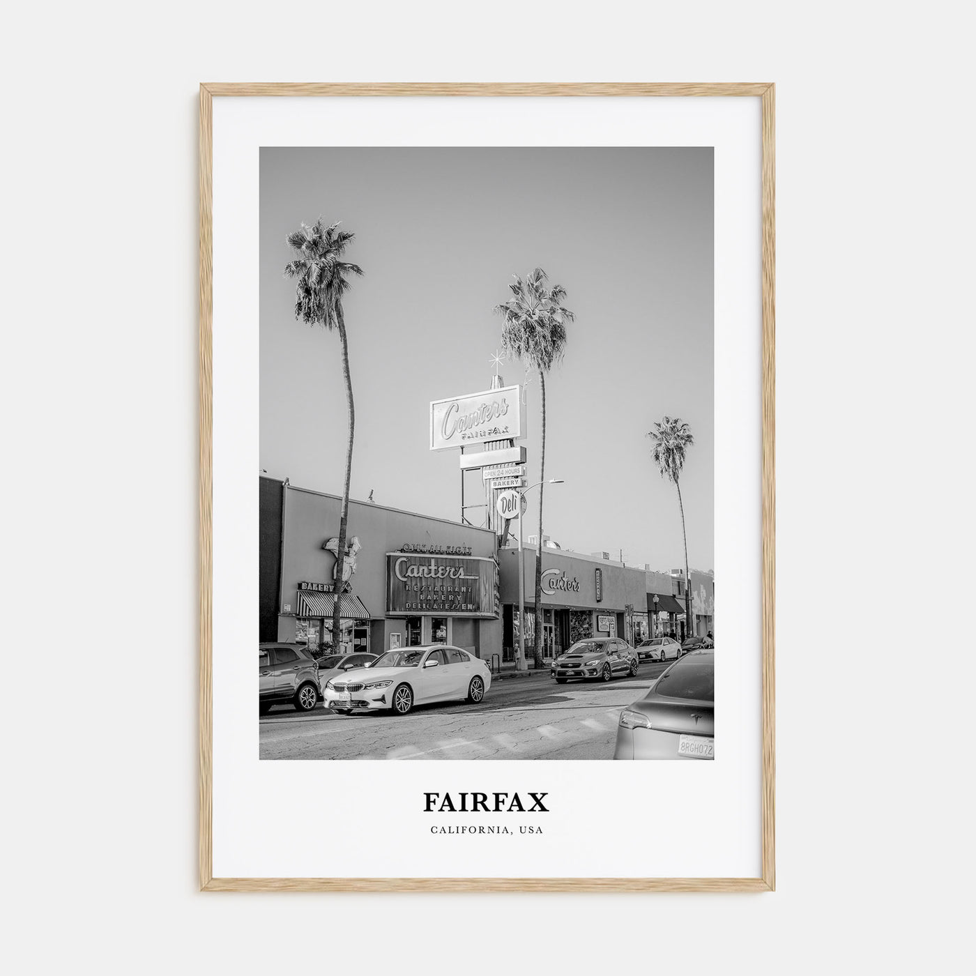 Fairfax, California Portrait B&W Poster