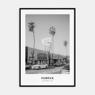 Fairfax, California Portrait B&W Poster