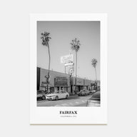 Fairfax, California Portrait B&W Poster