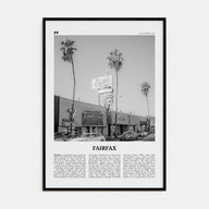 Fairfax, California Travel B&W Poster