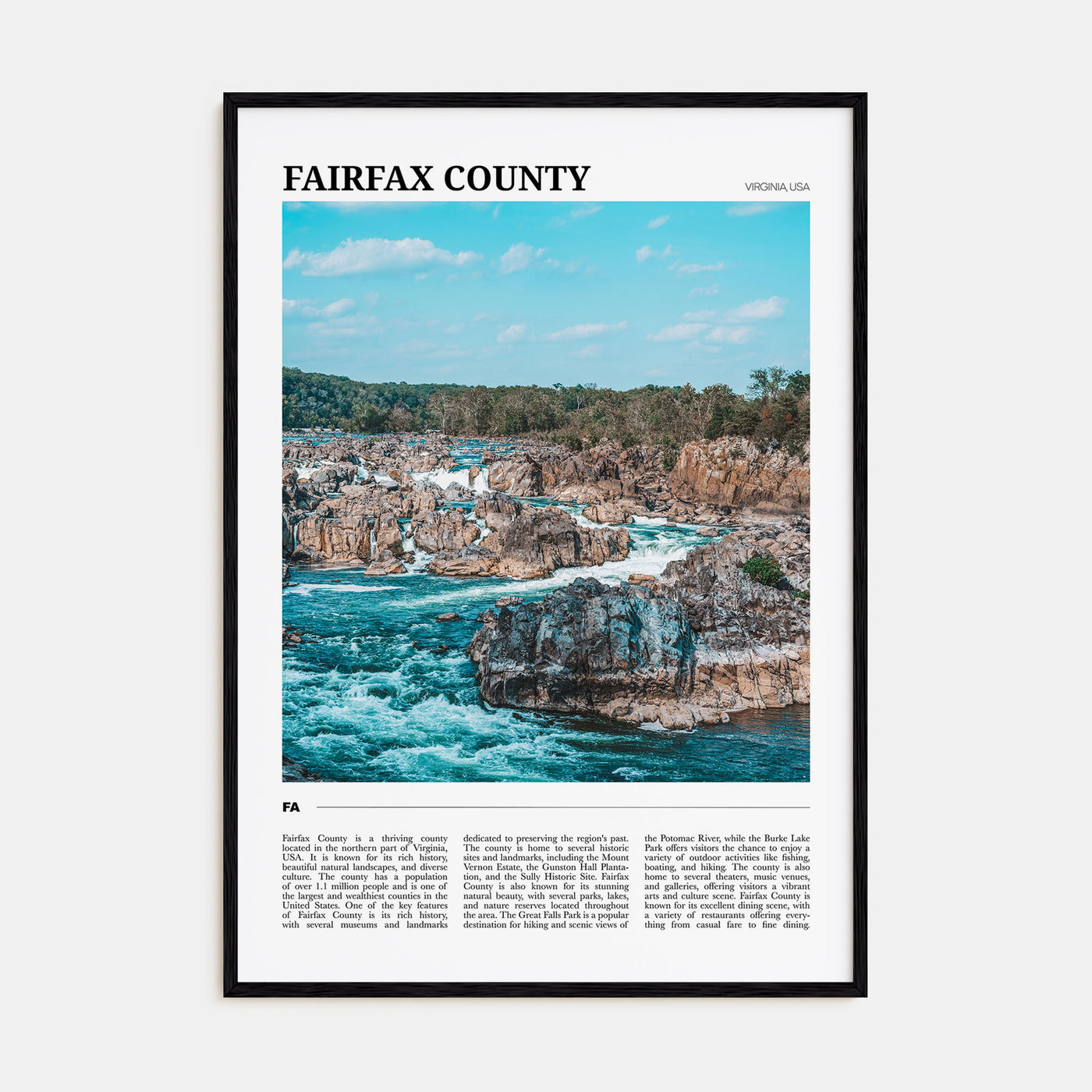 Fairfax County Travel Color Poster