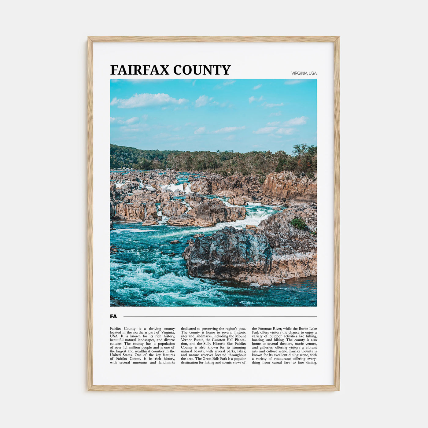 Fairfax County Travel Color Poster