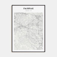 Fairfax, Virginia Map Portrait Poster