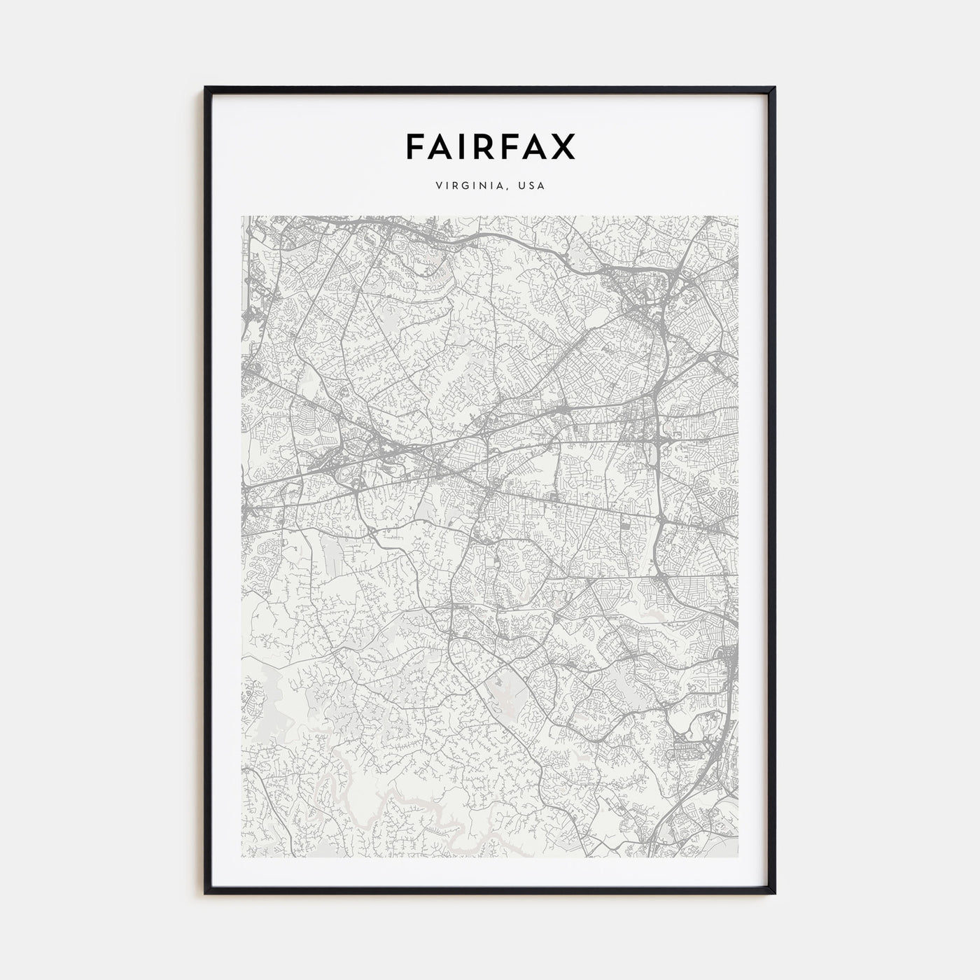 Fairfax, Virginia Map Portrait Poster