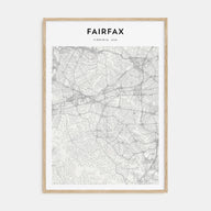 Fairfax, Virginia Map Portrait Poster
