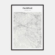 Fairfax, Virginia Map Portrait Poster