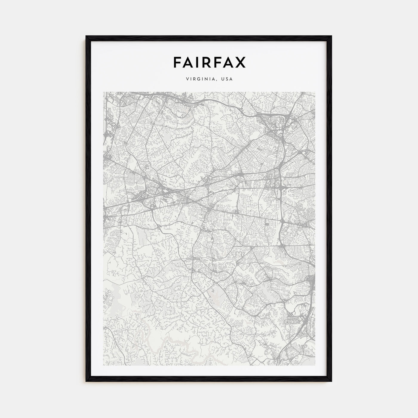 Fairfax, Virginia Map Portrait Poster