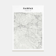 Fairfax, Virginia Map Portrait Poster