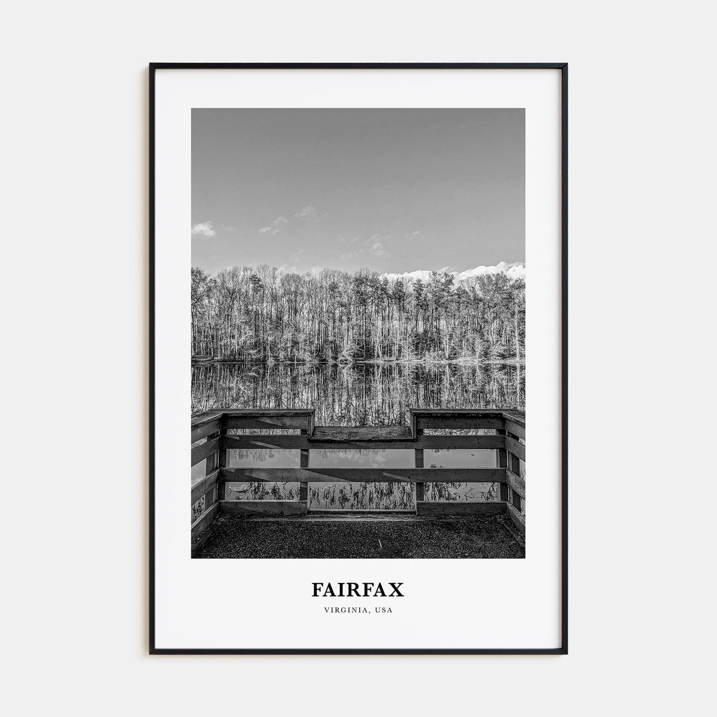 Fairfax, Virginia Portrait B&W Poster